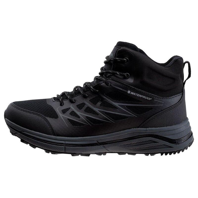 Zapatillas de Senderismo de Impermeable Hewila con Cordones para Hombre Negro