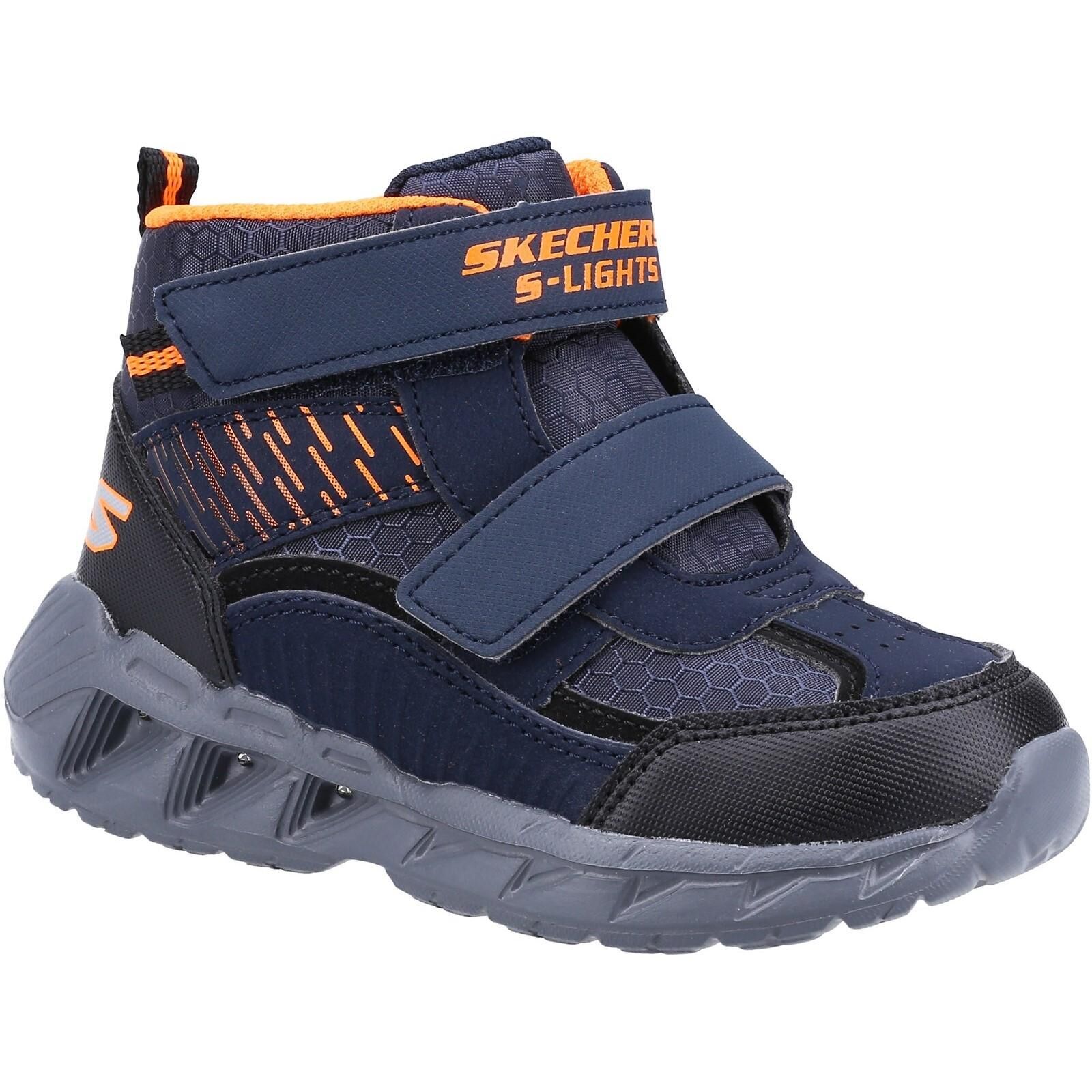 SKECHERS Childrens/Kids S Lights MagnaLights Boots (Navy/Black)