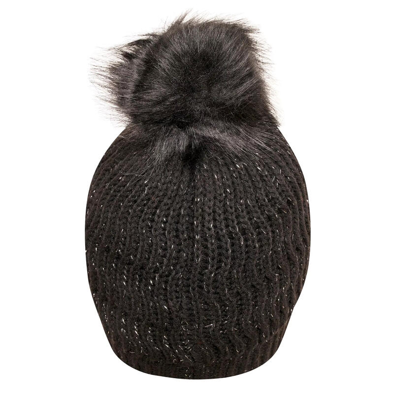 Cappello A Cuffia Pom Pom Ragazze Dare 2B Know Nero