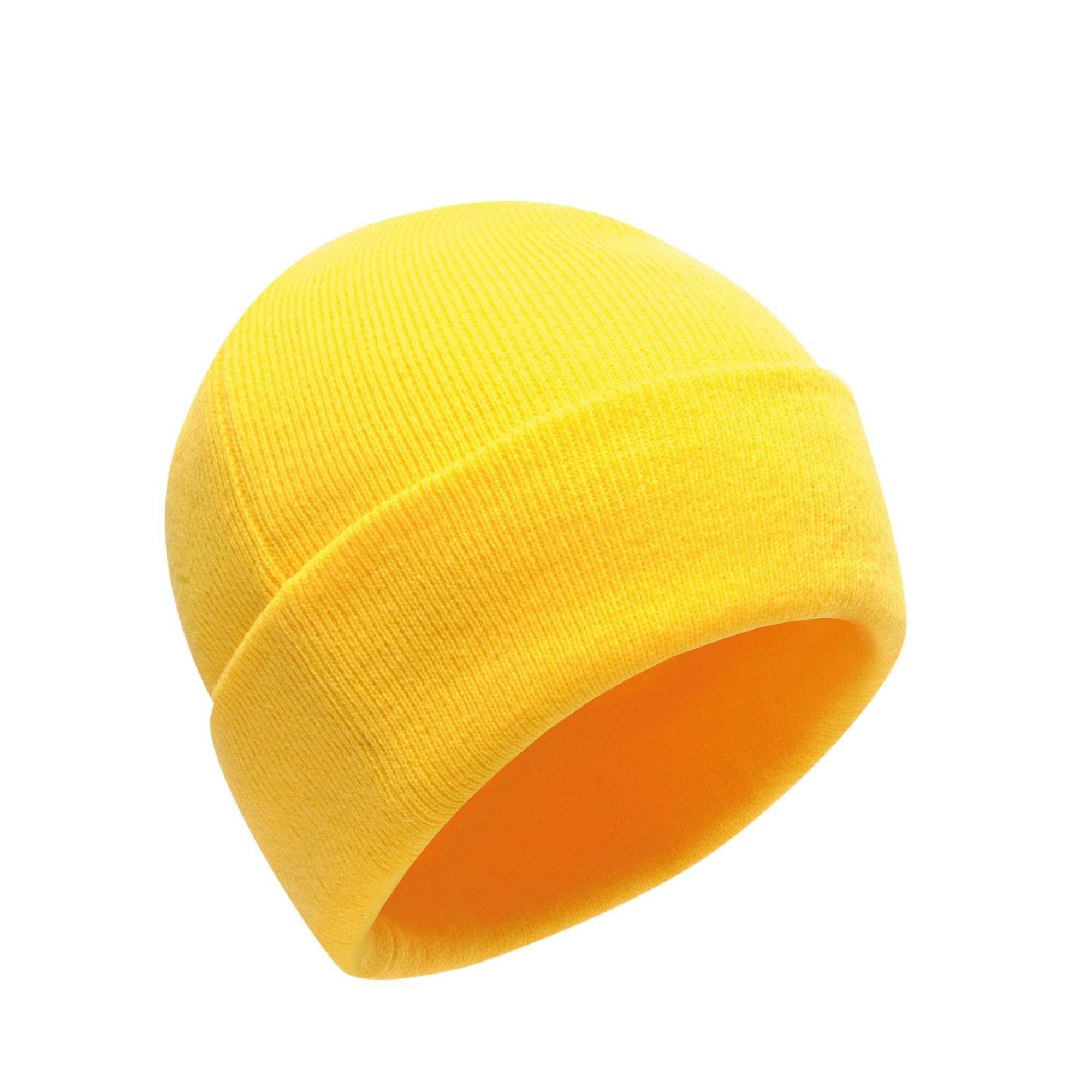 Standout Adults/Unisex Axton Cuffed Beanie (Bright Yellow) 1/4