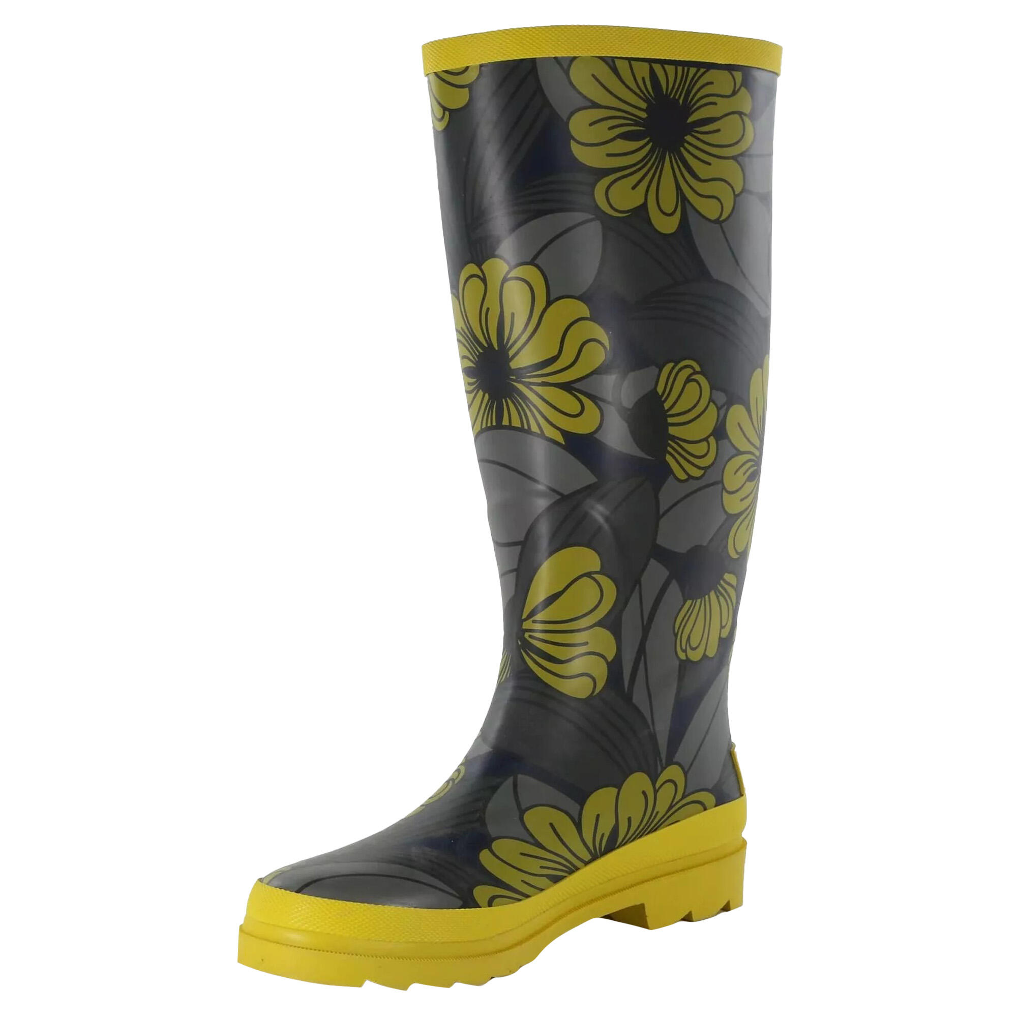 Womens/Ladies Orla Kiely Floral Wellington Boots (Heligan Yellow) 3/5