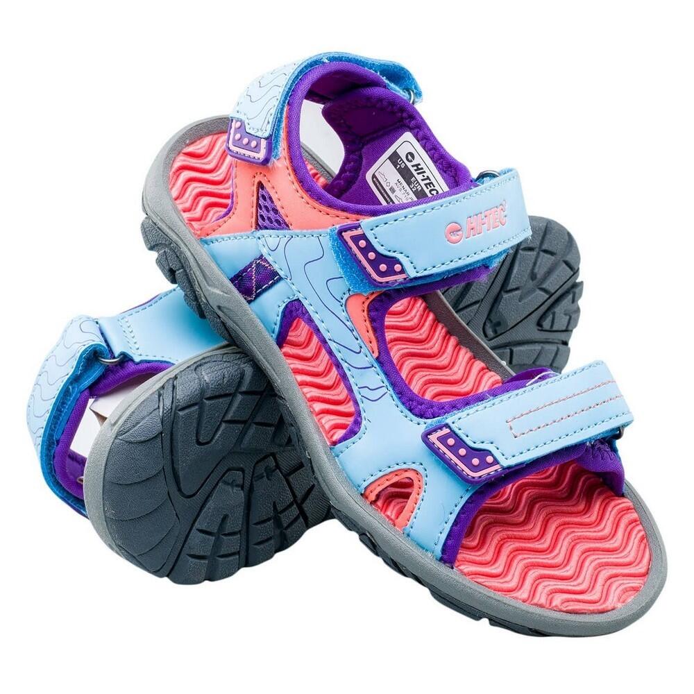 Sandali Bambini Hi-Tec Menar Azzurro Violetto Anguria 4/4