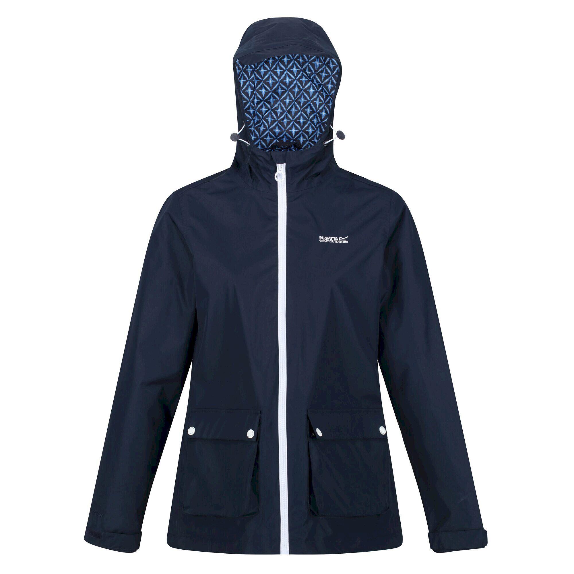 REGATTA Womens/Ladies Baysea Tile Waterproof Jacket (Navy)