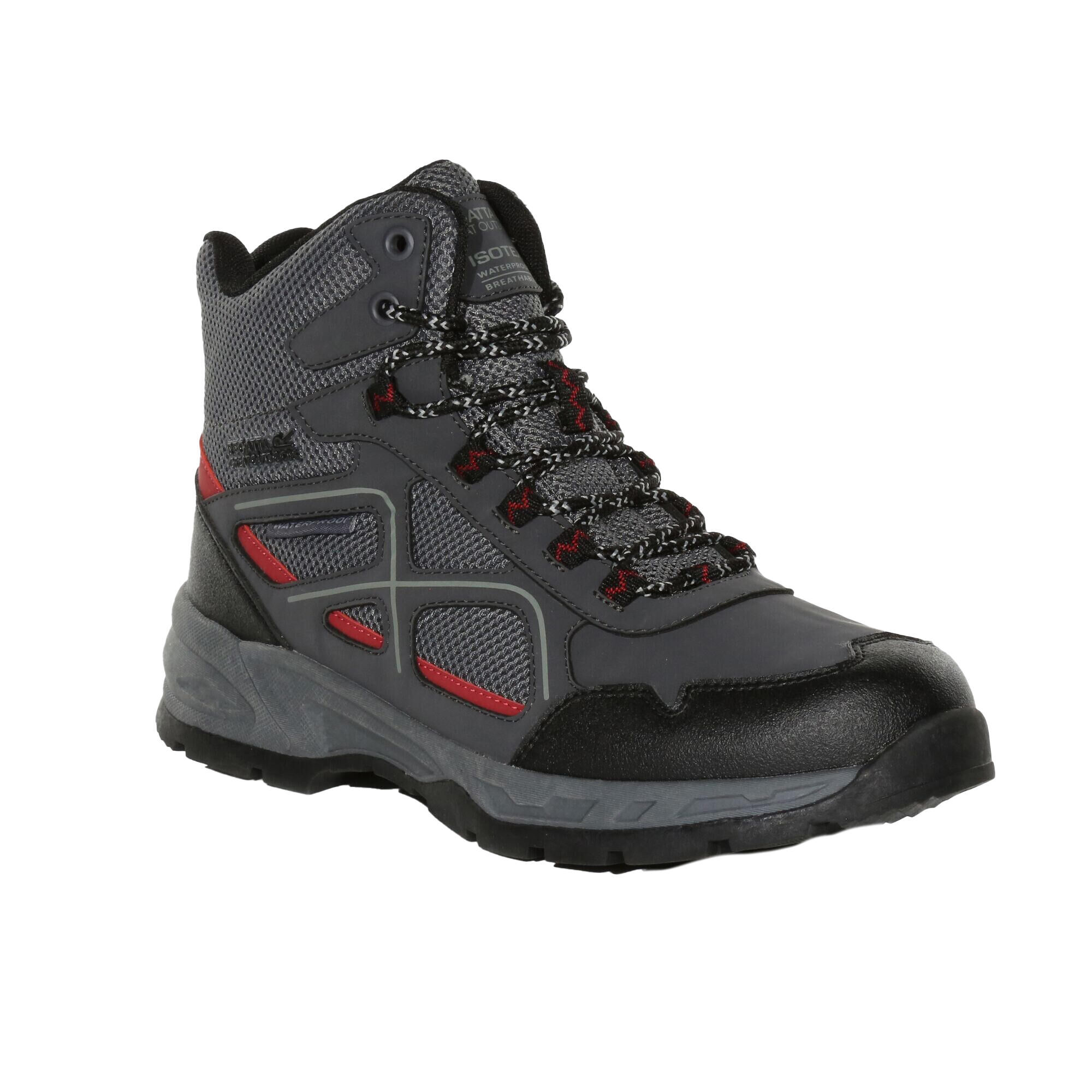 REGATTA Mens Vendeavour Walking Boots (Ash/Rio Red)