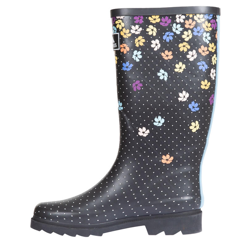 Gummistiefel "Samira", bedruckt Damen Schwarz