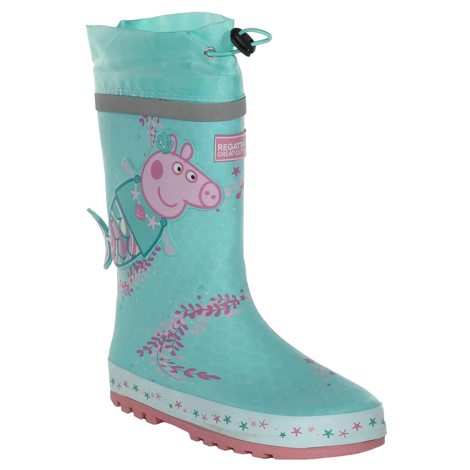 REGATTA Childrens/Kids Puddle Peppa Pig Wellington Boots (Aruba Blue)