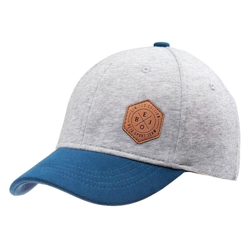 Jongens Jaxin Patch Cap (Grijs gemêleerd/Poseidon)