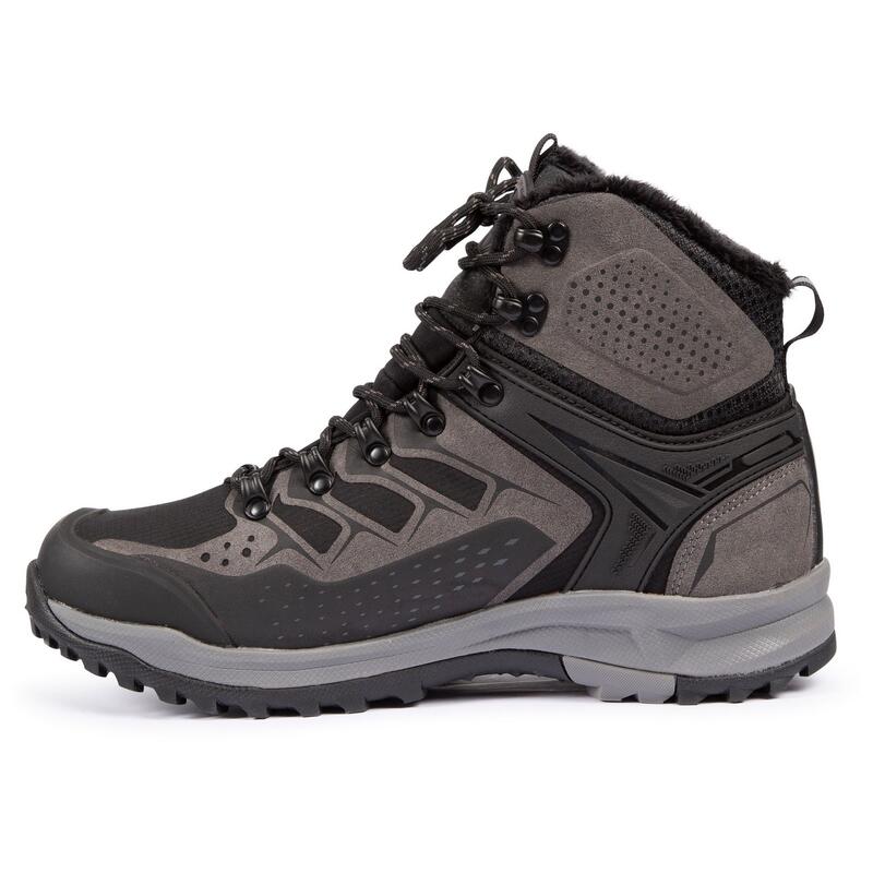 Botas de Senderismo de DLX Knox con Cordones para Hombre Negro, Gris