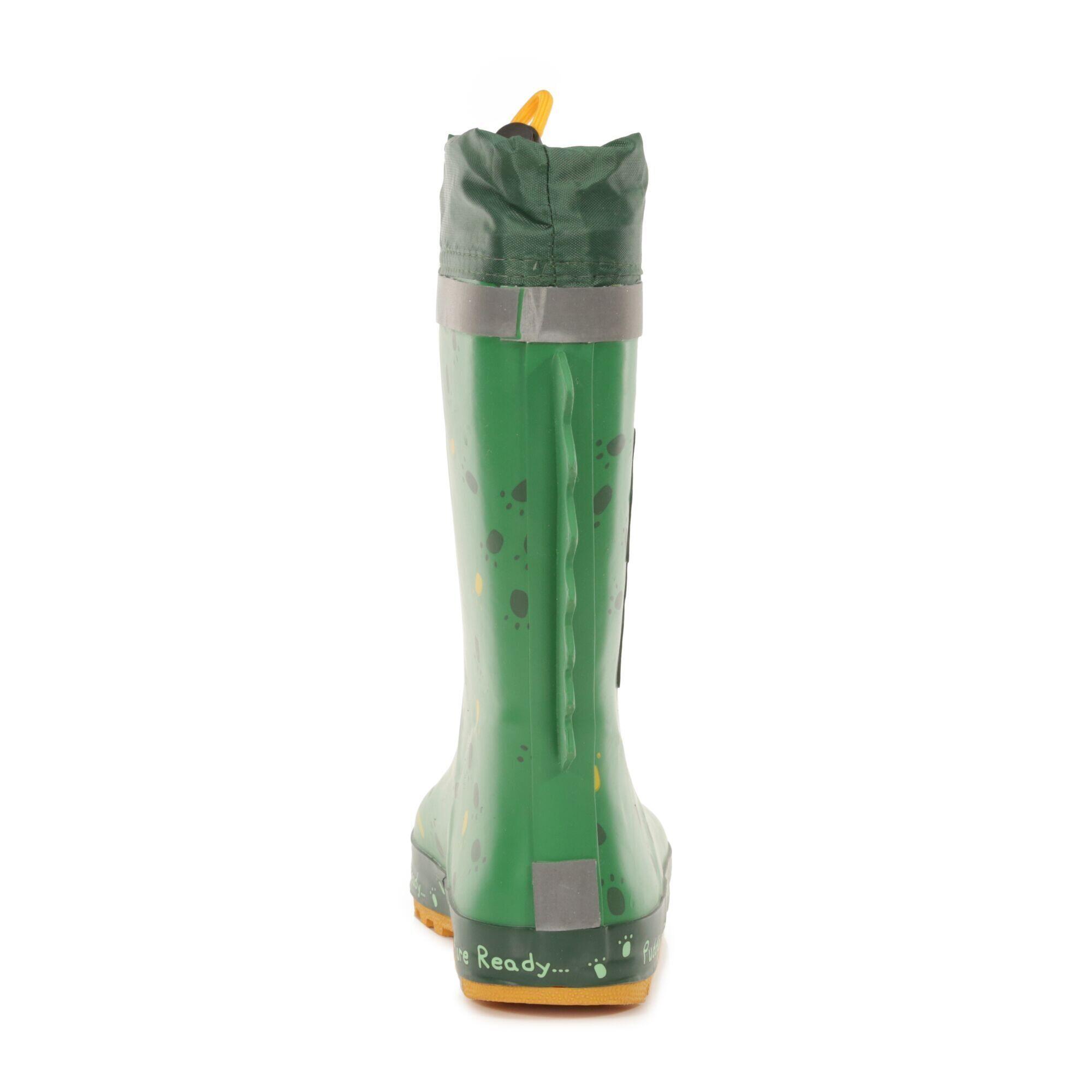 Childrens/Kids Puddle Peppa Pig Wellington Boots (Green) 2/5