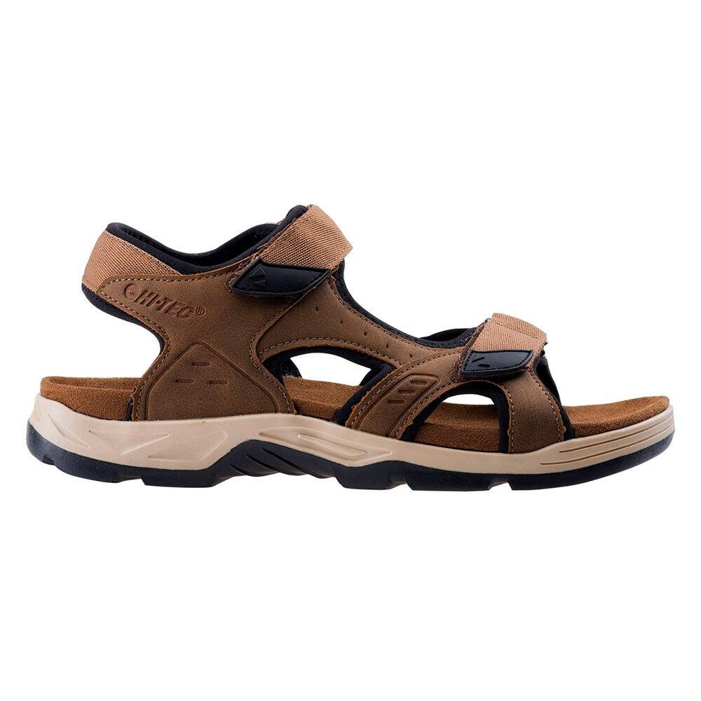 Leren sandalen heren Lucibel (Donkerbruin/zwart) 3/4