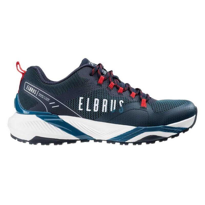 Scarpe Da Trekking Uomo Elbrus Elmar Blu Piastrella Blu Navy Rosso