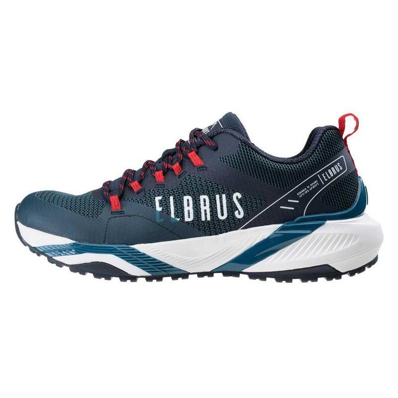 Scarpe Da Trekking Uomo Elbrus Elmar Blu Piastrella Blu Navy Rosso