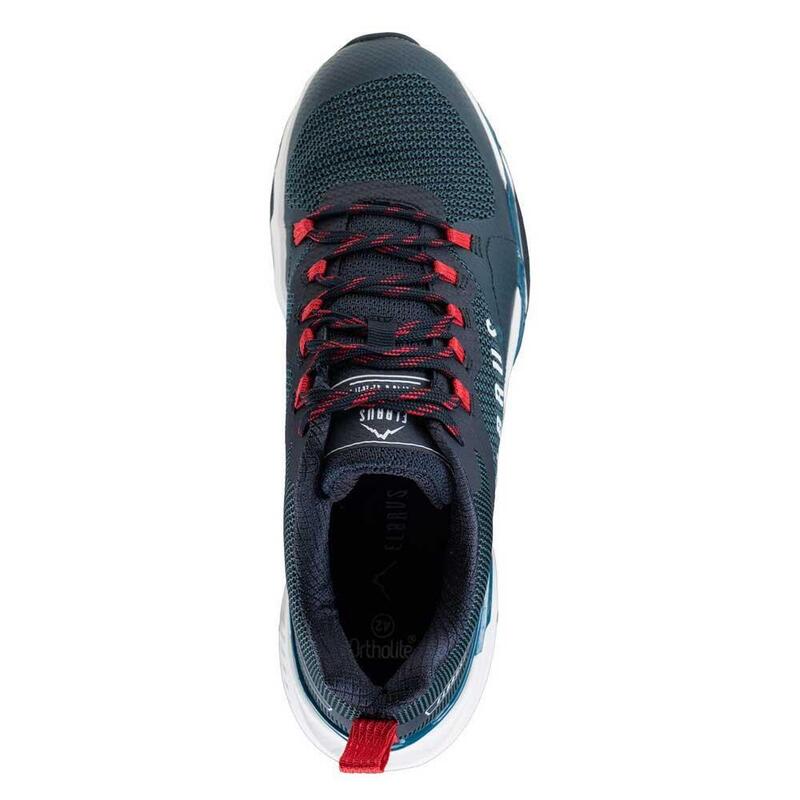 Scarpe Da Trekking Uomo Elbrus Elmar Blu Piastrella Blu Navy Rosso