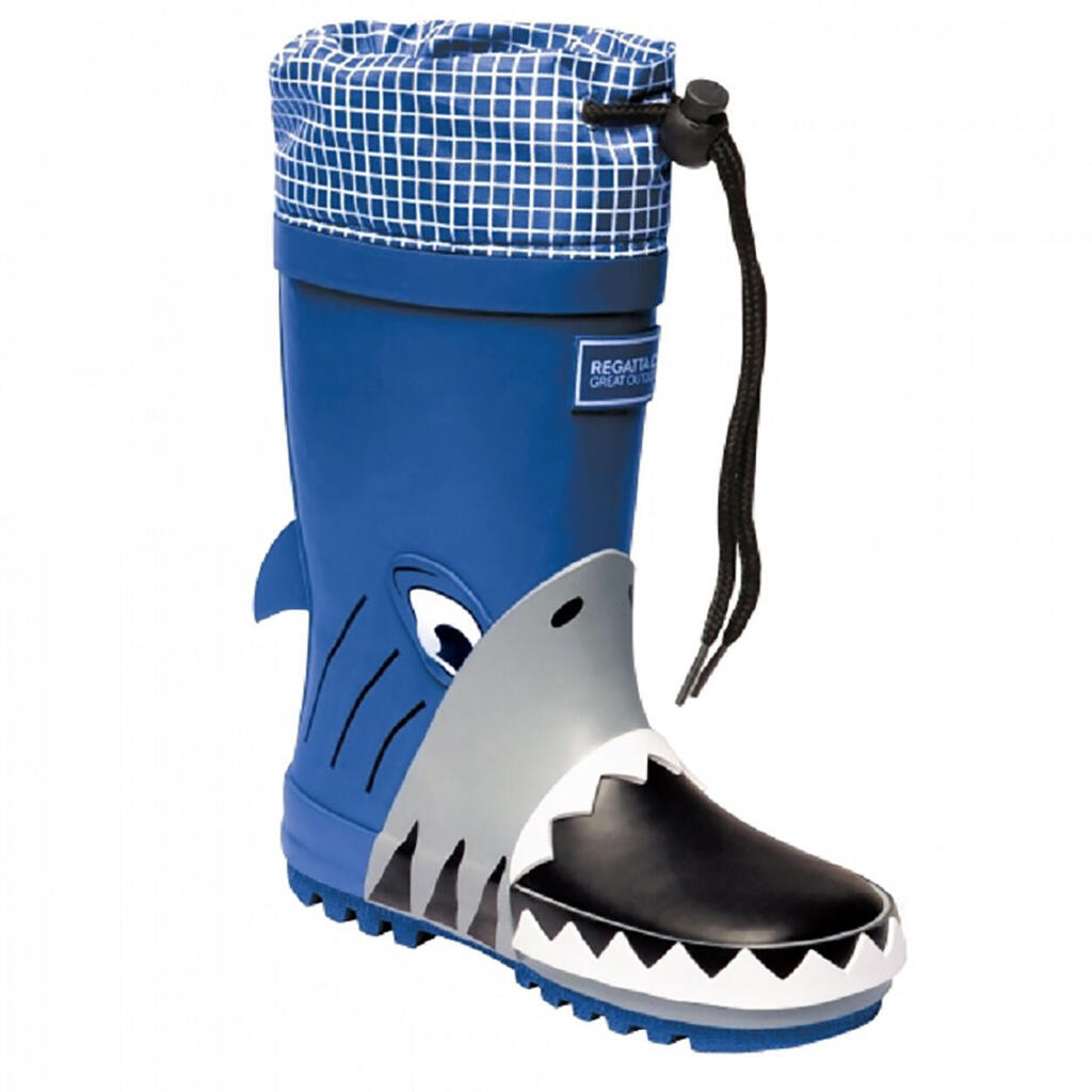 Childrens/Kids Mudplay Dinosaur Wellingtons (Shark/Nautic)