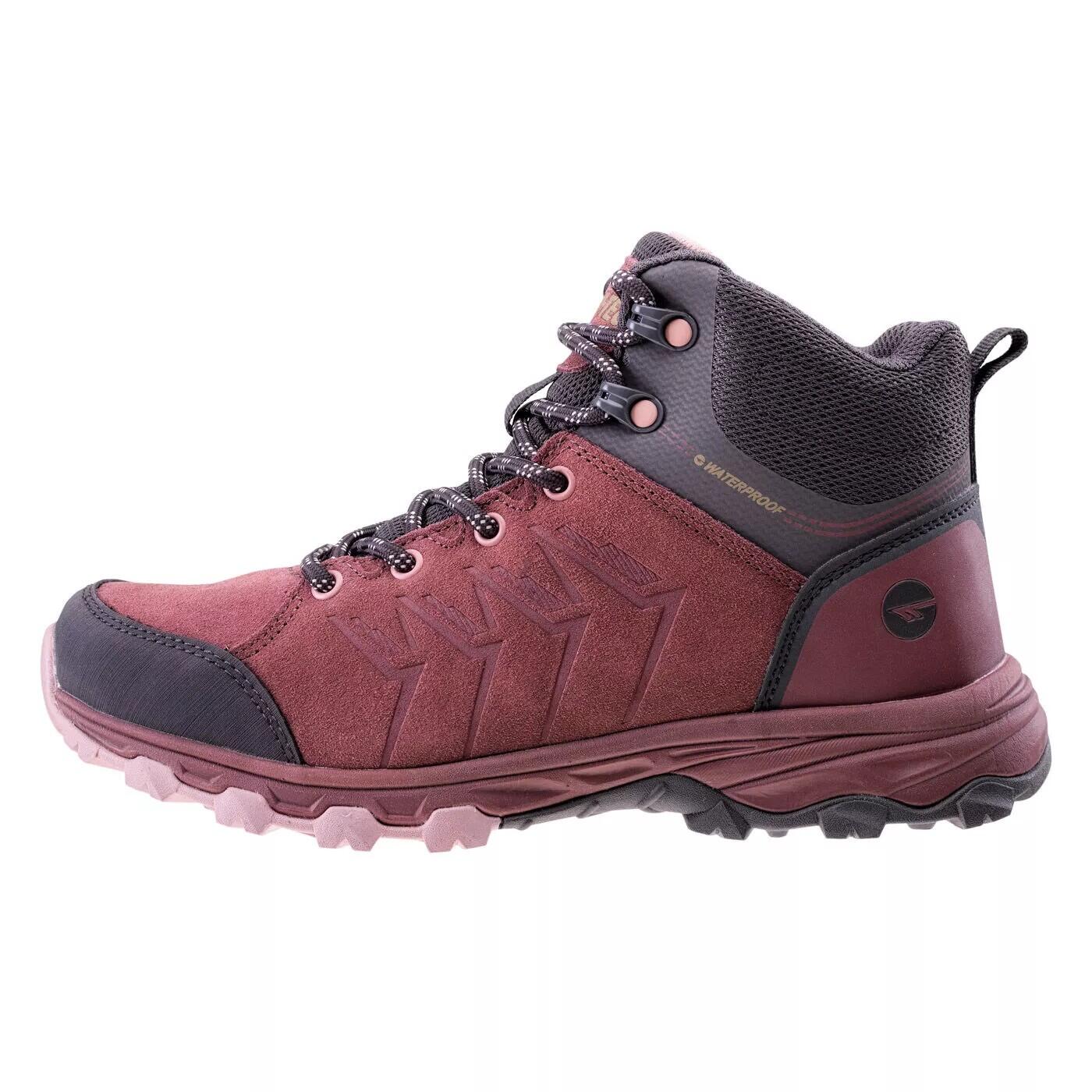 Scarpe Impermeabile Donna Hi-Tec Helone Rosa Scuro Grigio Scuro 2/4