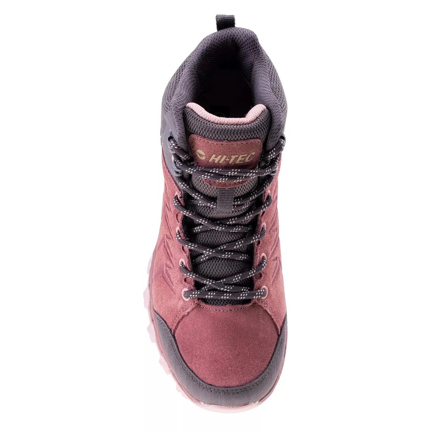Scarpe Impermeabile Donna Hi-Tec Helone Rosa Scuro Grigio Scuro 4/4