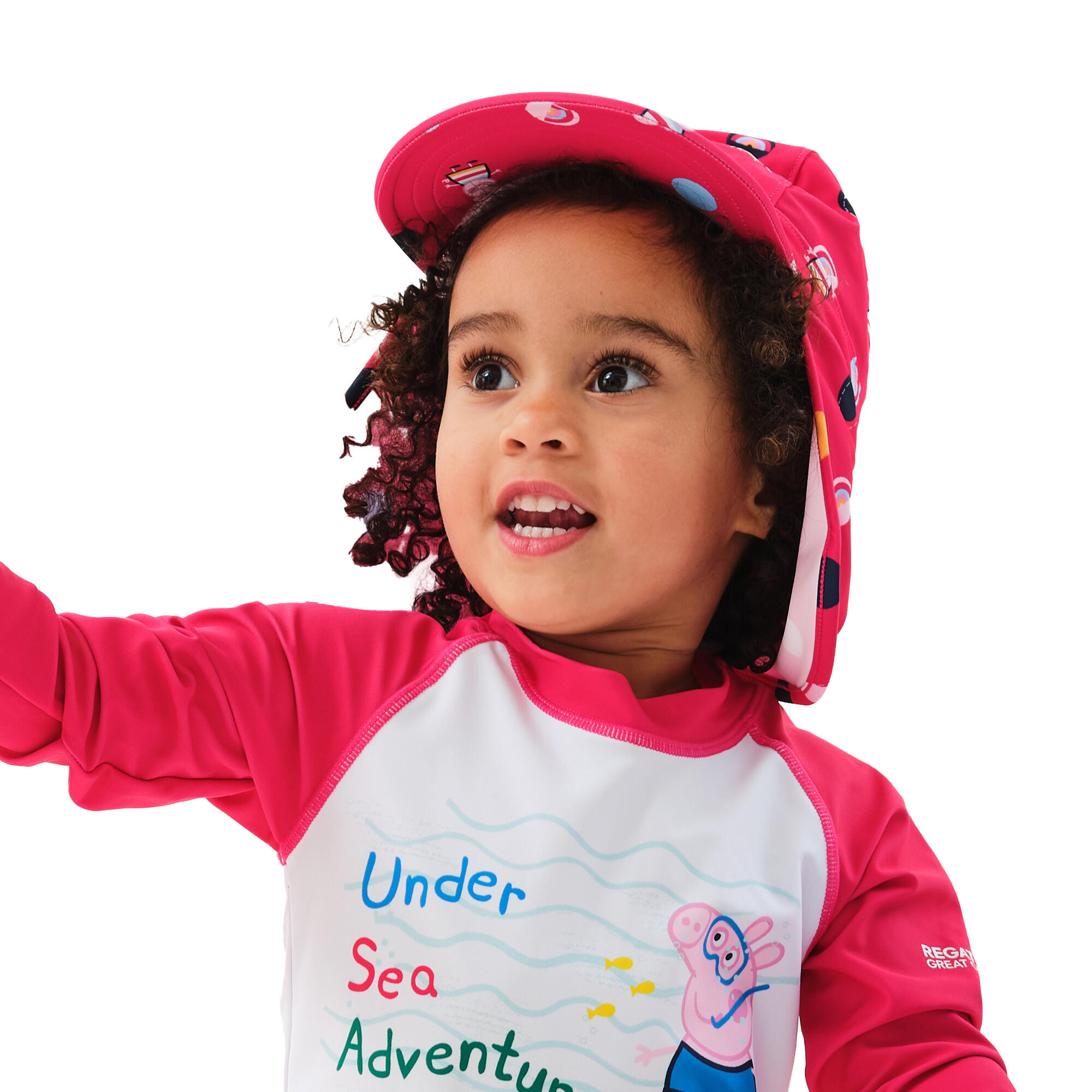 Childrens/Kids Peppa Pig Neck Protector Cap (Bright Blush) 2/3