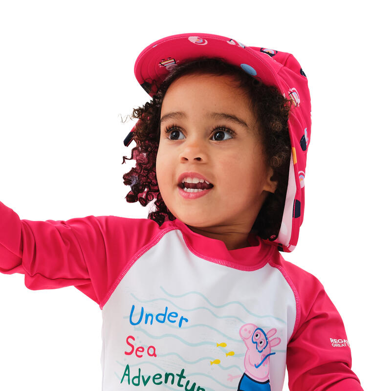 Gorra con Protector para el Cuello Peppa Pig para Niños/Niñas Colorete Brillante