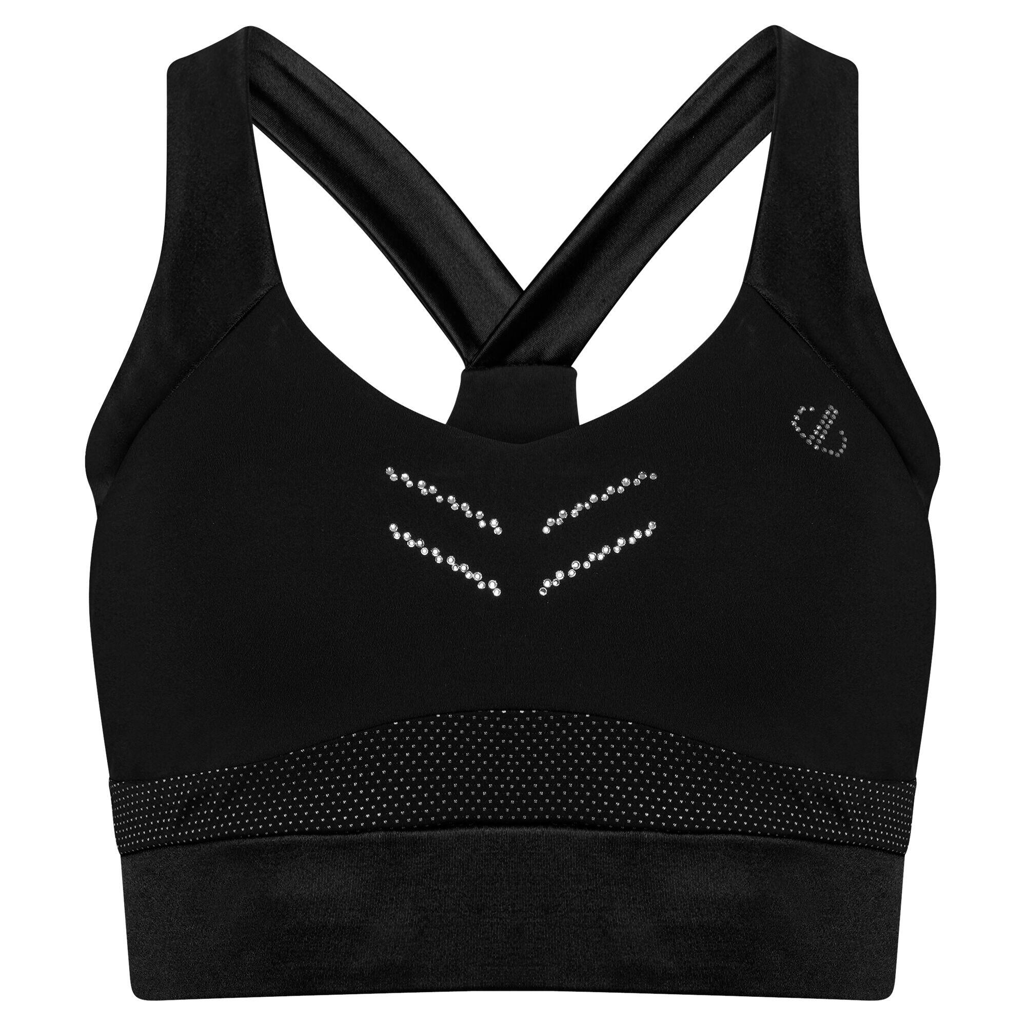 Women's CRYSTALLIZE sports bra (Black)