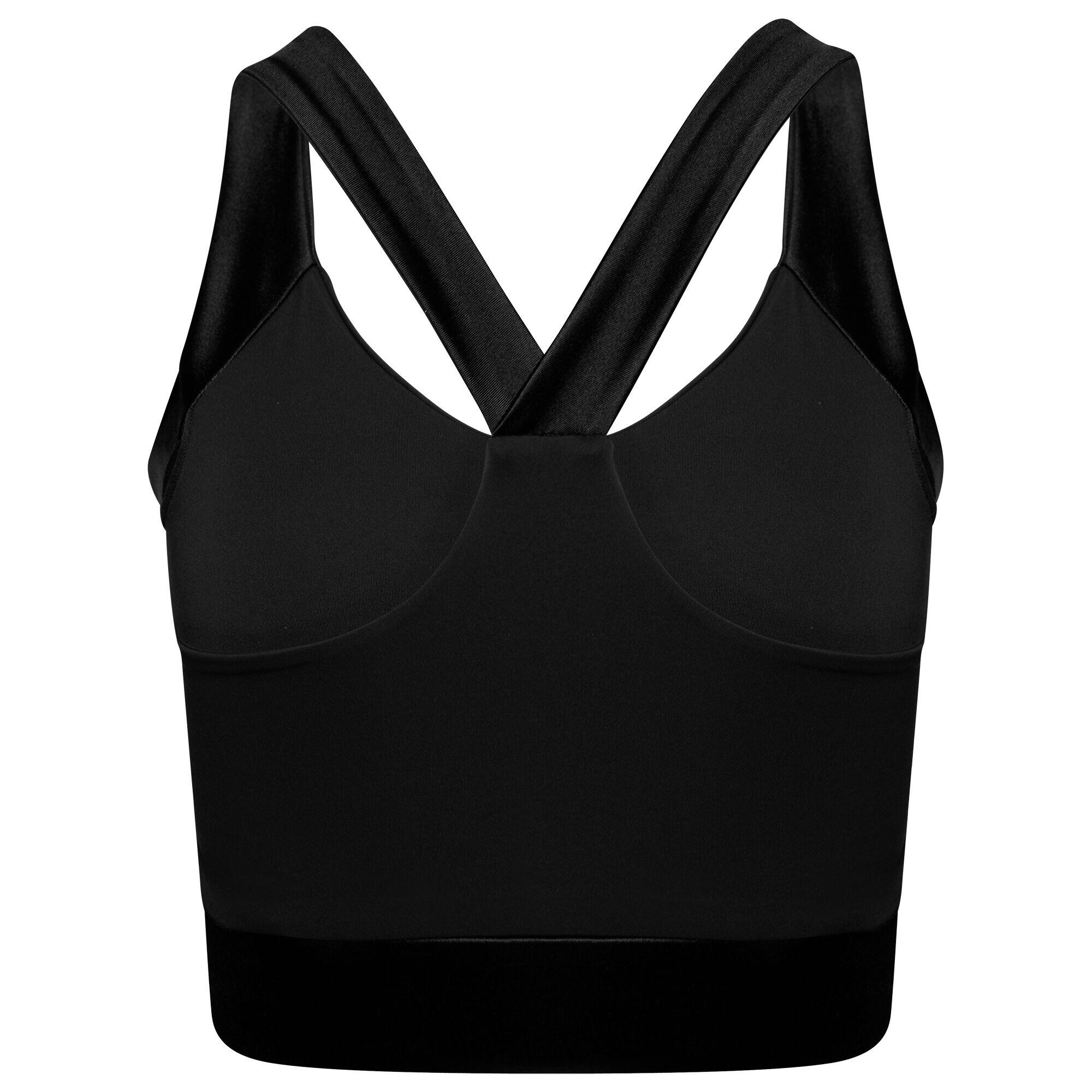 Womens/Ladies Crystallize Sports Bra (Black) 2/5