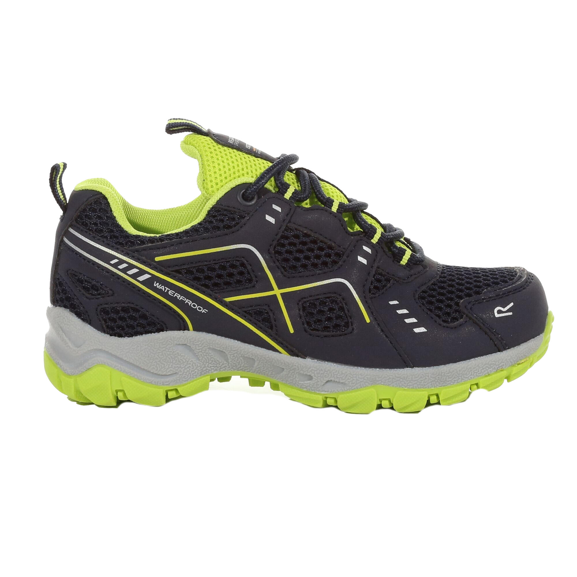 Childrens/Kids Vendeavour Walking Shoes (Navy/Lime Punch) 3/5