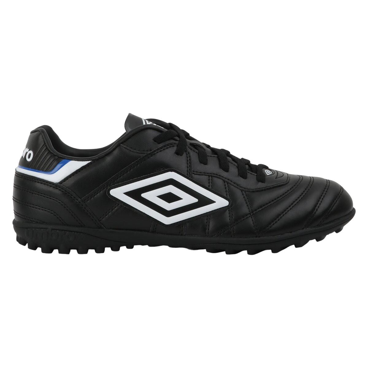 Mens Speciali Eternal Club Tf Leather Football Boots (Black/White/Royal Blue) 4/4