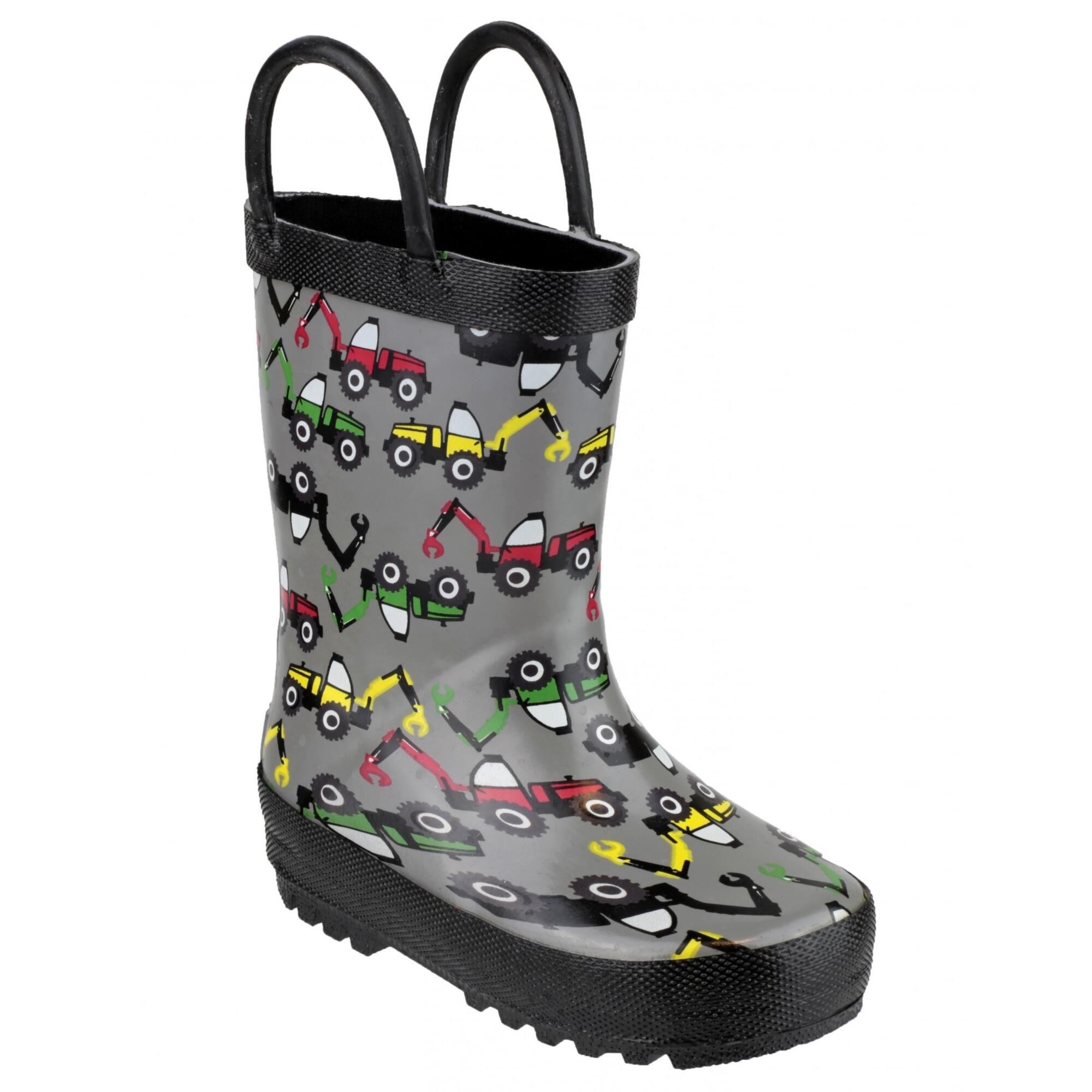 Boys' rubber boots (Grey / black)