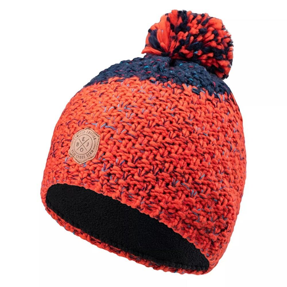 Jongens Zijo Contrast muts (Jurk Blauw/Tangerine Tango) 3/3