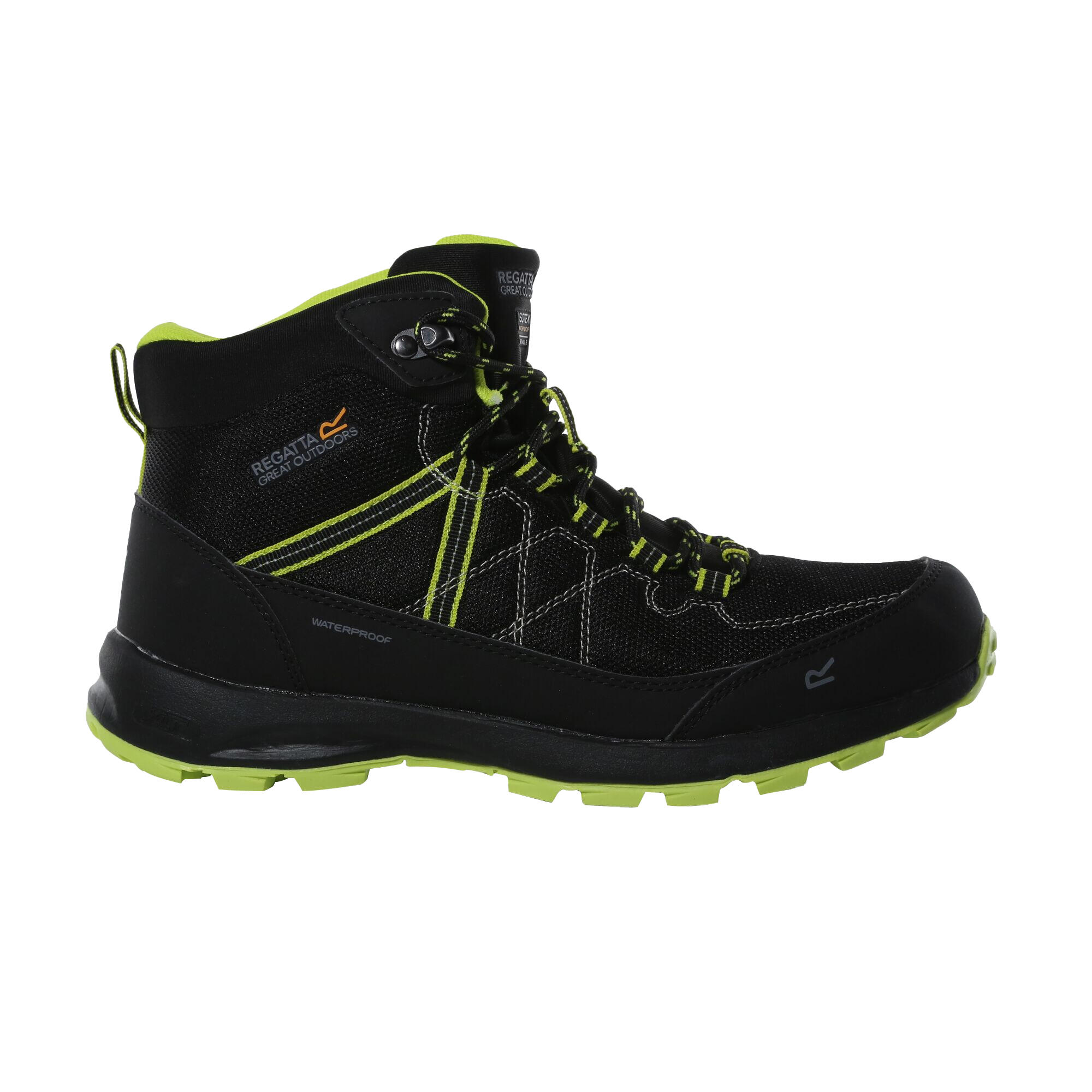 Mens Samaris Lite Walking Boots (Black/Lime Punch) 3/5