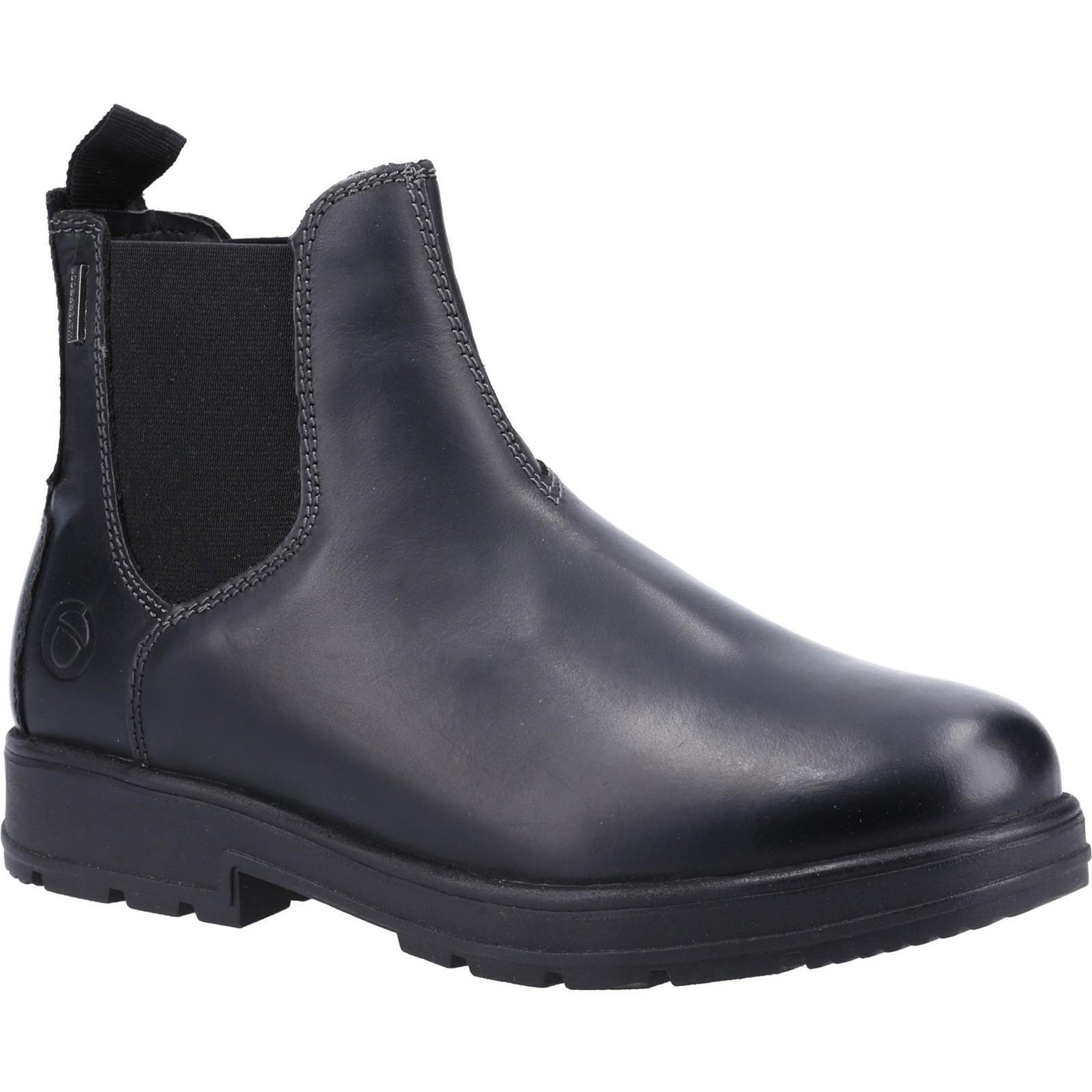 COTSWOLD Mens Farmington Leather Boots (Black)