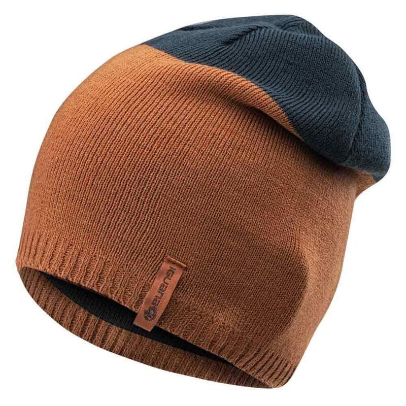 Bonnet d'hiver JUKON Adulte (Marron / Bleu indigo foncé)