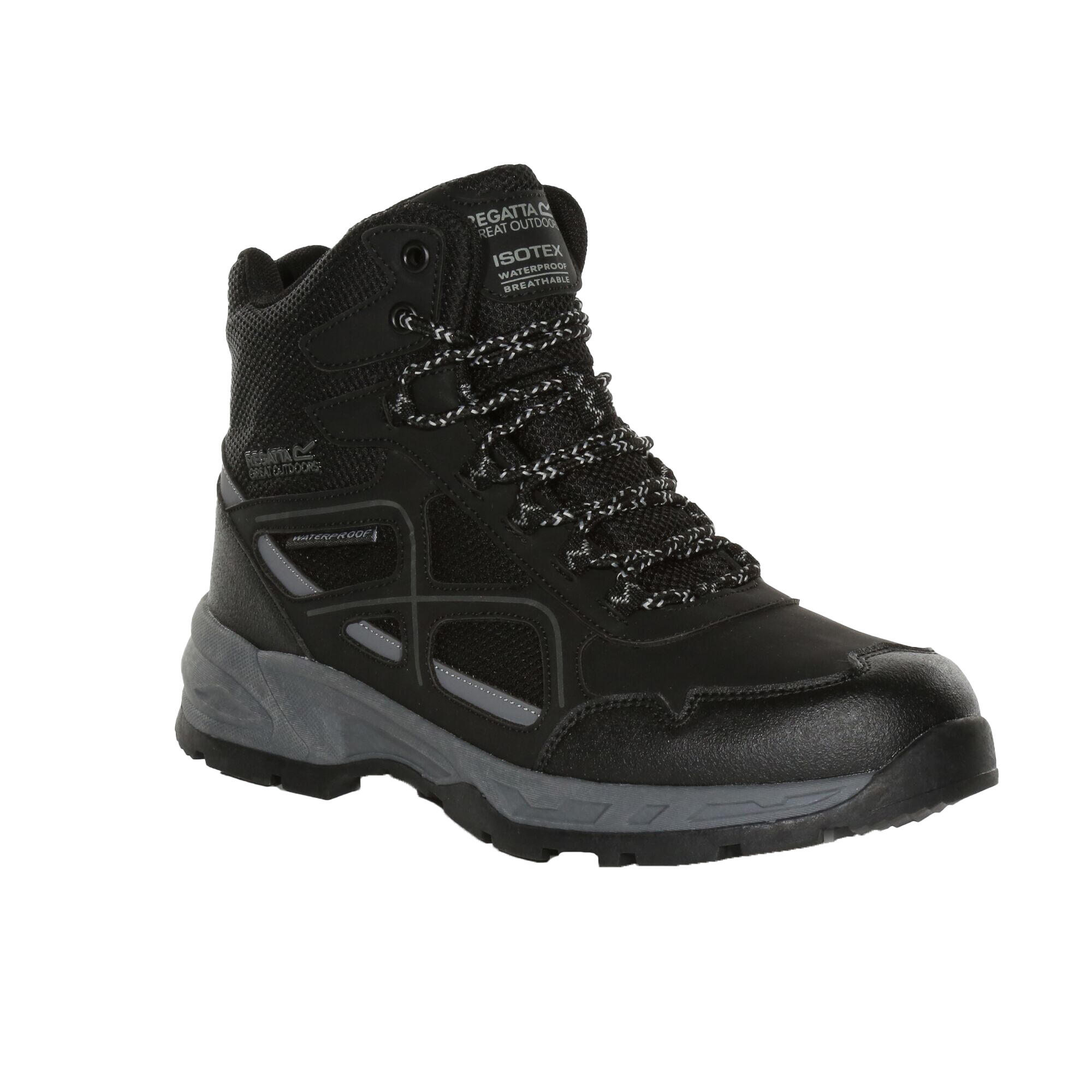 REGATTA Mens Vendeavour Walking Boots (Black/Granite)