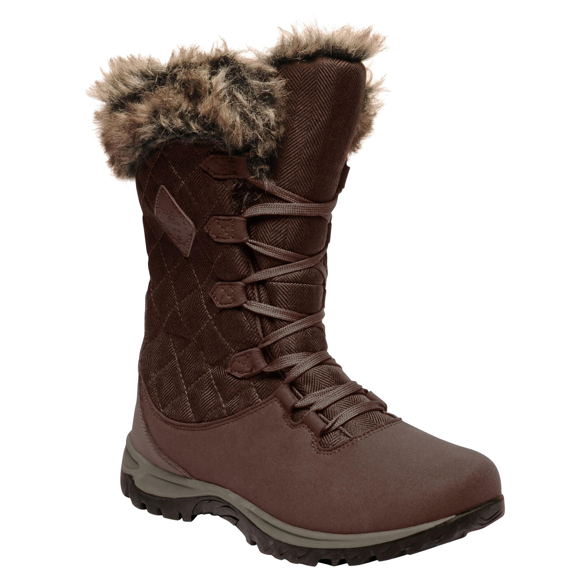 REGATTA Great Outdoors Womens/Ladies Newley Faux Fur Trim Thermo Boots (Chestnut)