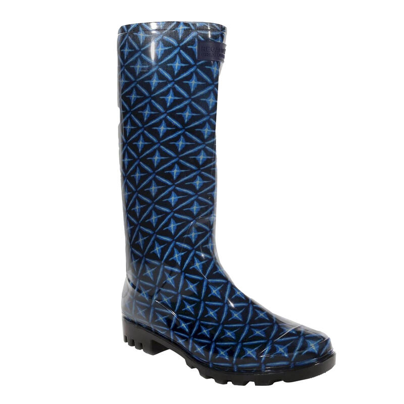 Dames Wenlock Tile Wellington Boots (Marine)