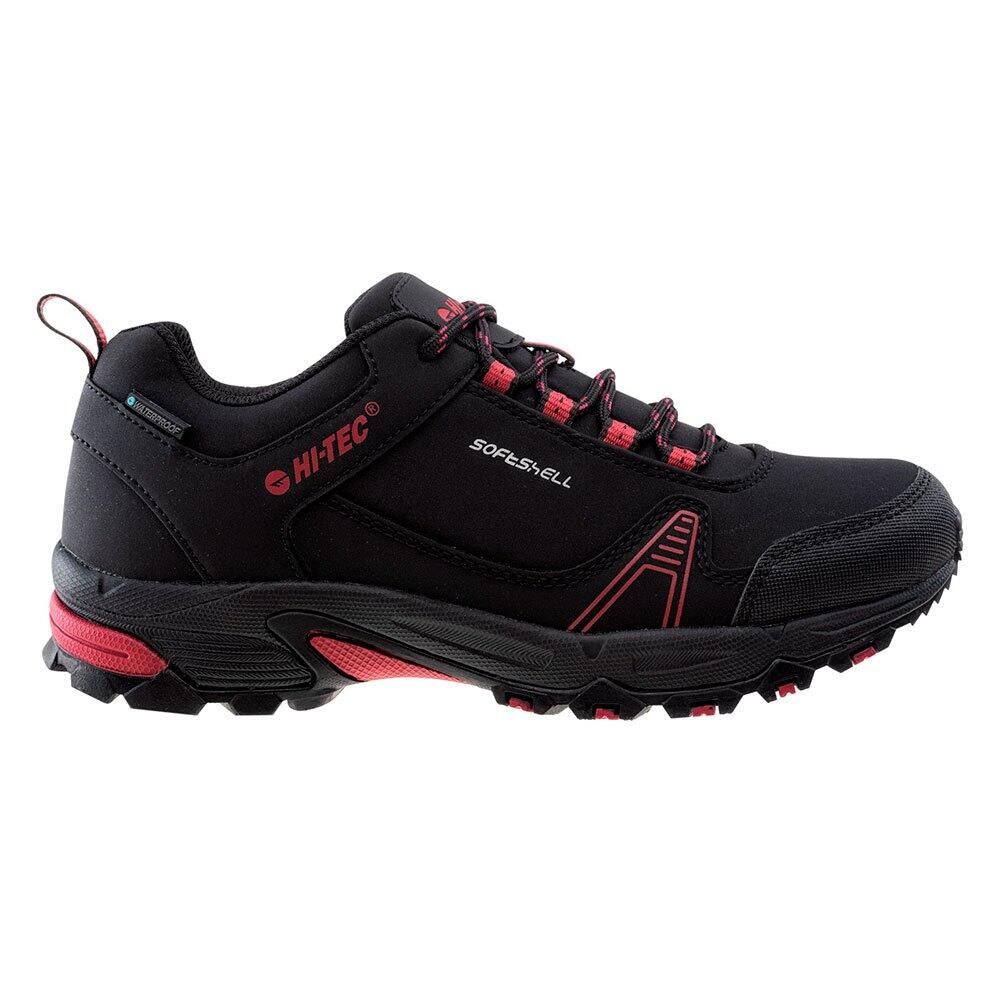 Scarpe Da Passeggio Impermeabile Donna Hi Tec Hapiter Nero Rosso