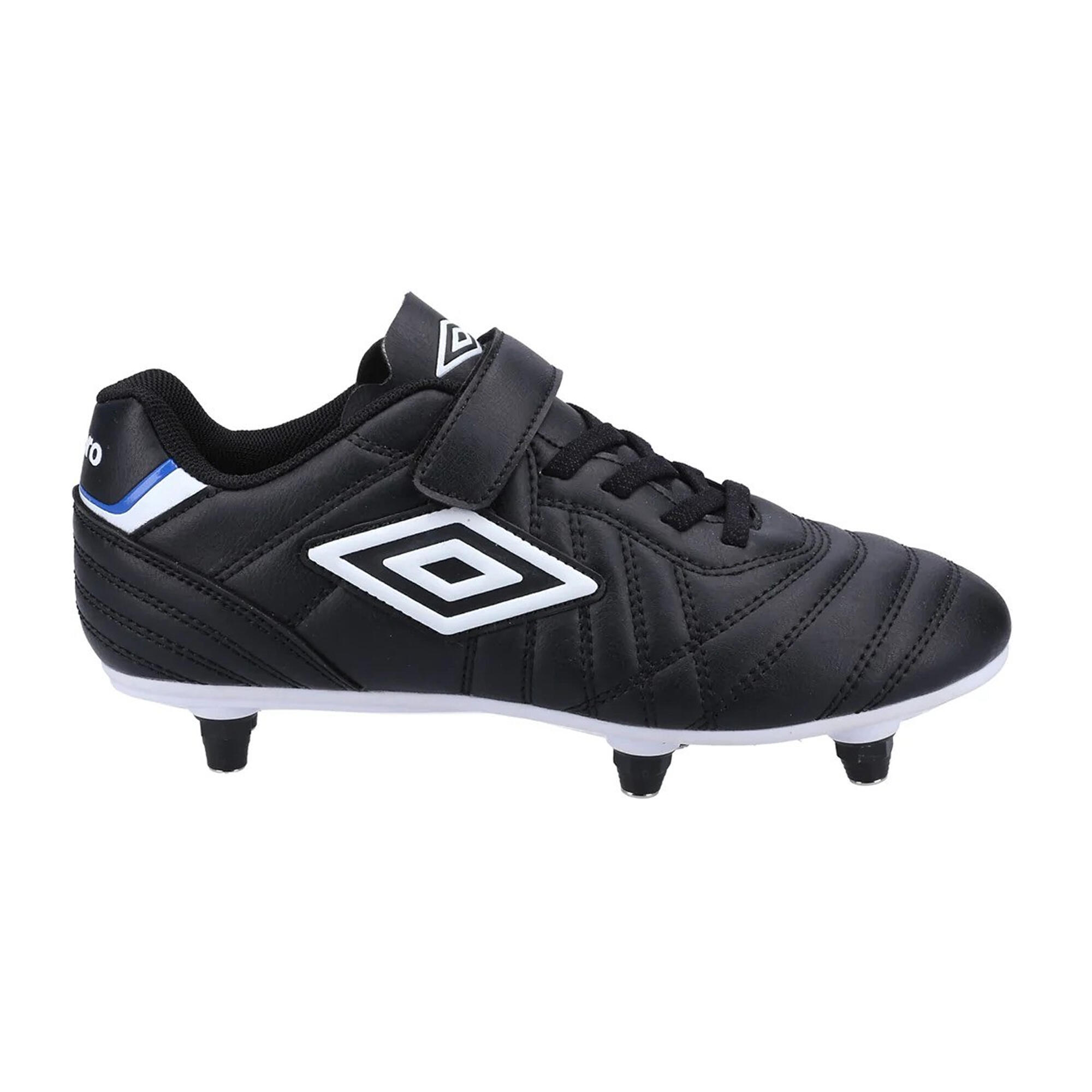 Childrens/Kids Speciali Liga Leather Football Boots (Black/White) 1/4