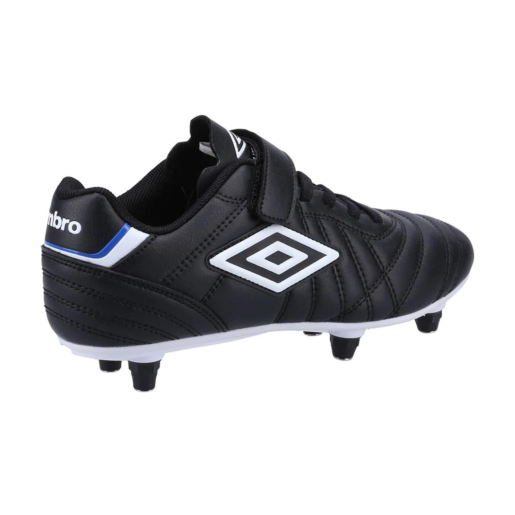 Childrens/Kids Speciali Liga Leather Football Boots (Black/White) 2/4