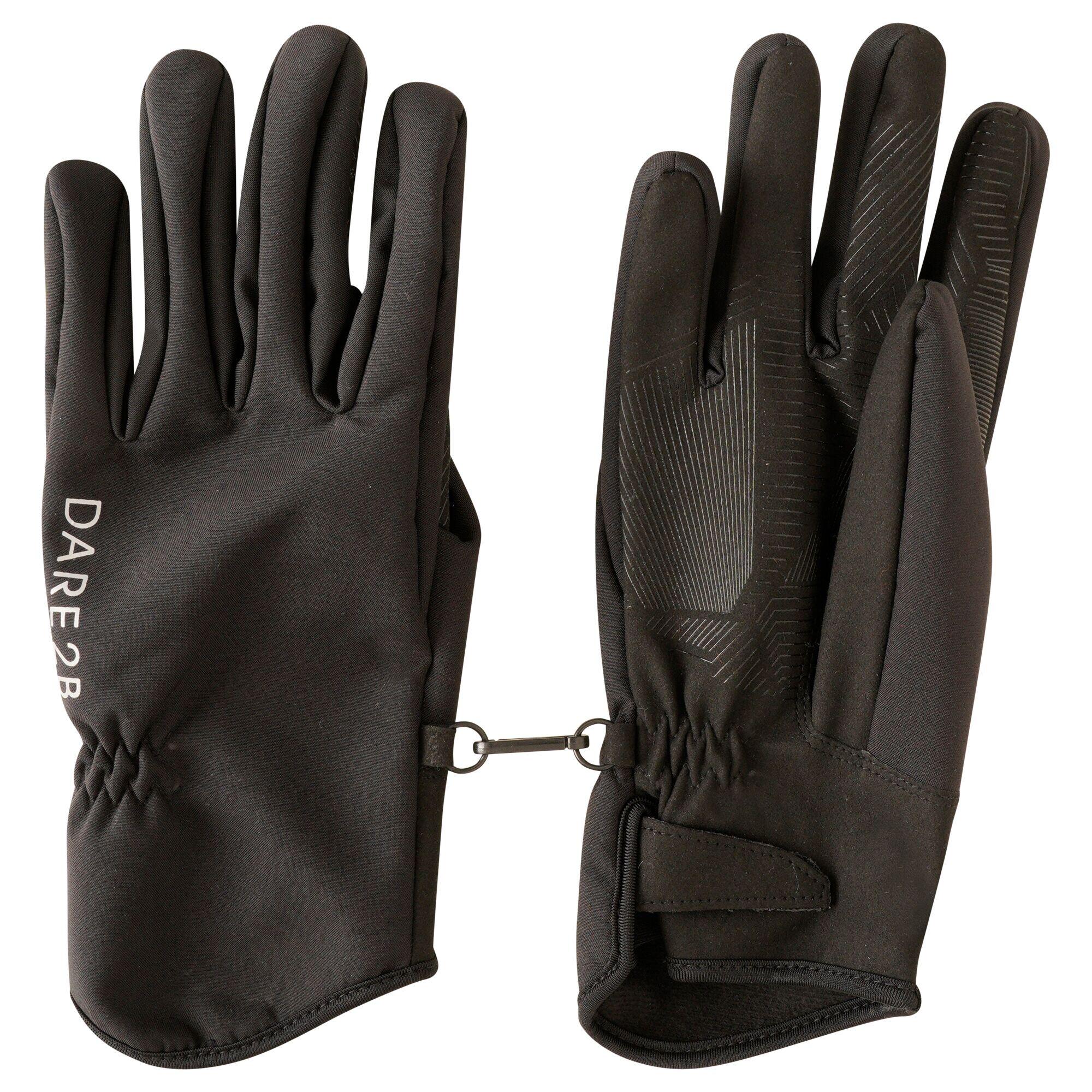 Unisex Adult Pertinent II Suede Trim Gloves (Black) 1/3