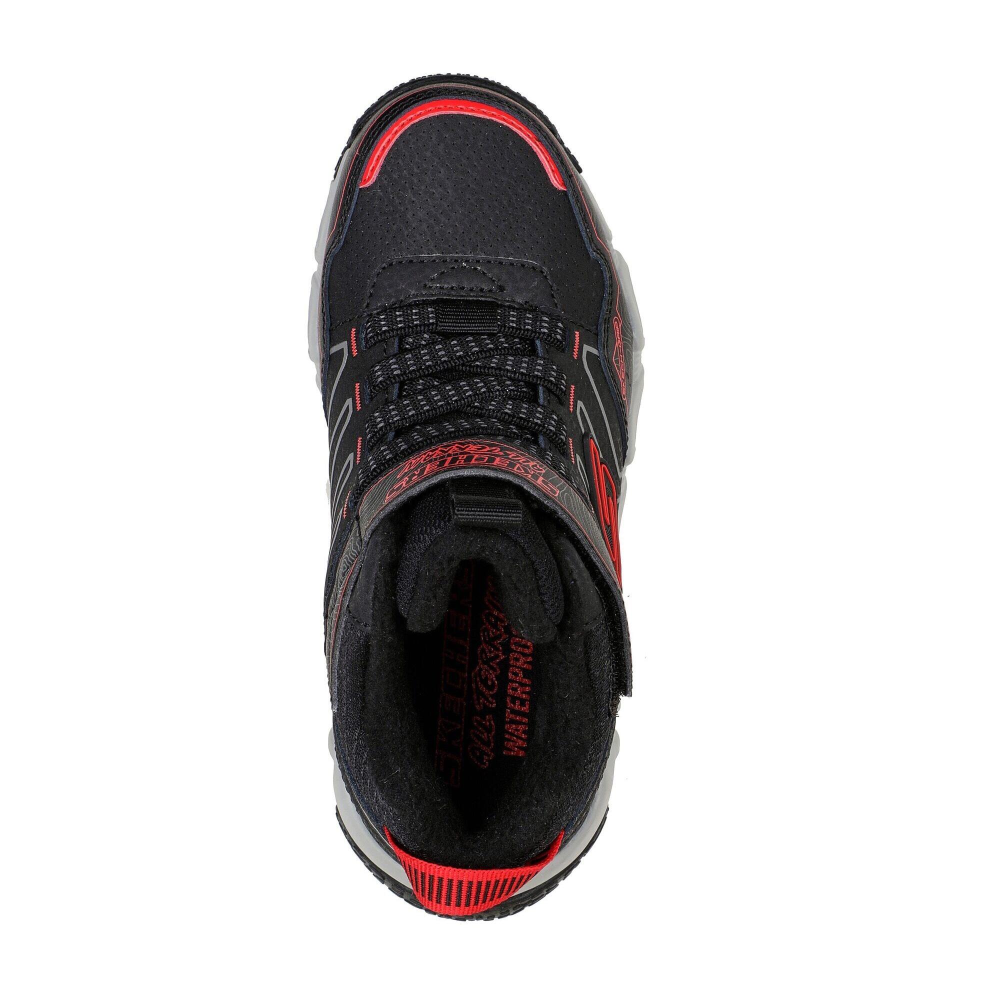 Childrens/Kids Velocitrek Leather Walking Boots (Black/Red) 4/5