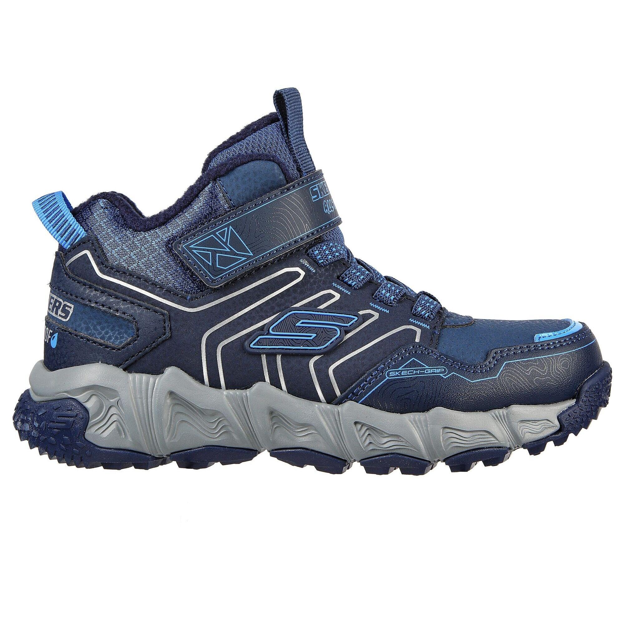 Childrens/Kids Velocitrek Leather Walking Boots (Blue Navy) 3/5