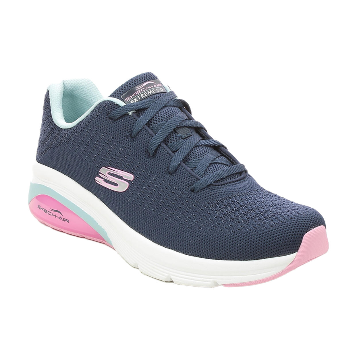 SKECHERS Womens/Ladies SkechAir Extreme 2.0 Classic Vibe Trainers (Navy/Light Blue)