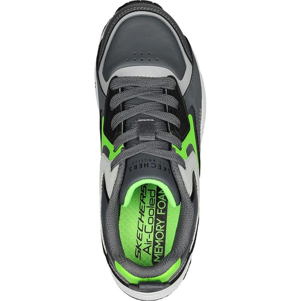 Boys Colour Surge Trainers (Charcoal/Lime) 4/5