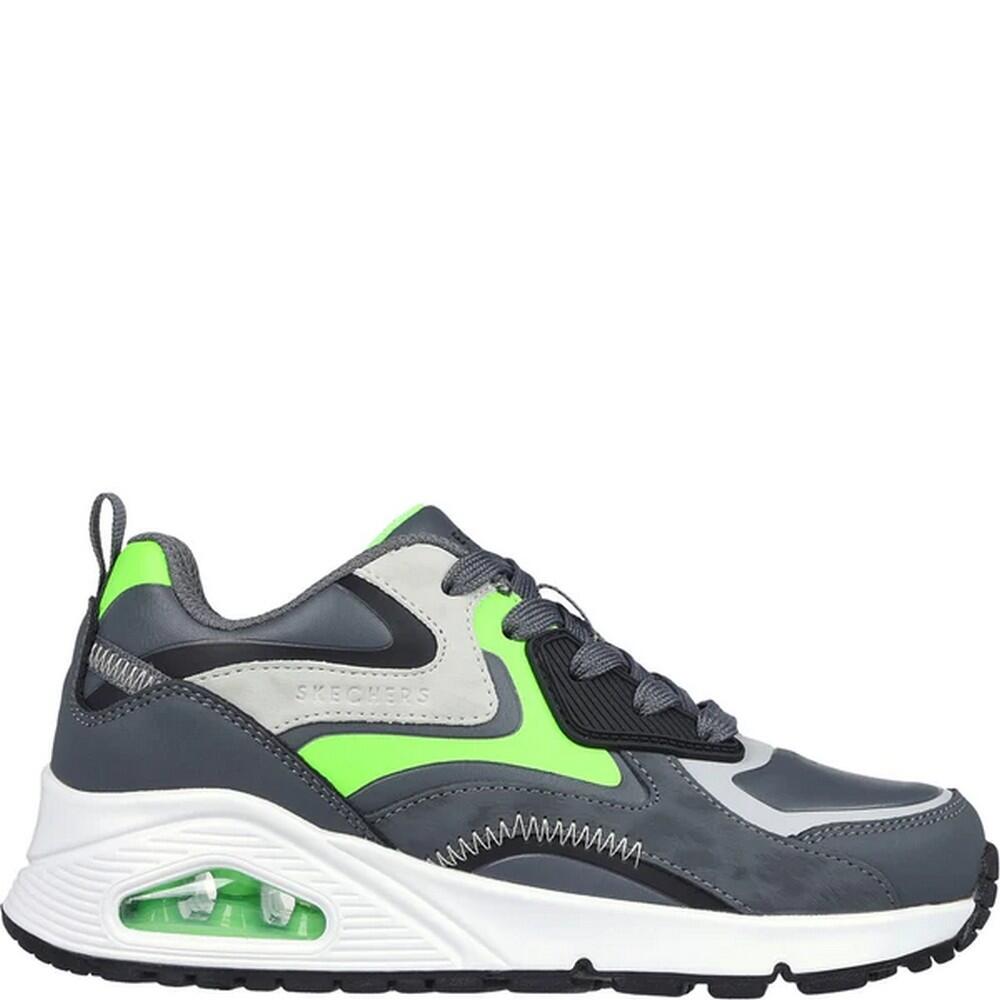 Boys Colour Surge Trainers (Charcoal/Lime) 3/5