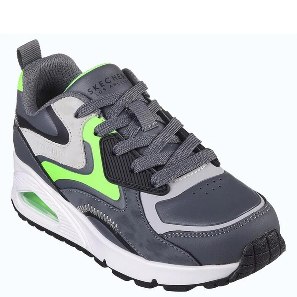 SKECHERS Boys Colour Surge Trainers (Charcoal/Lime)