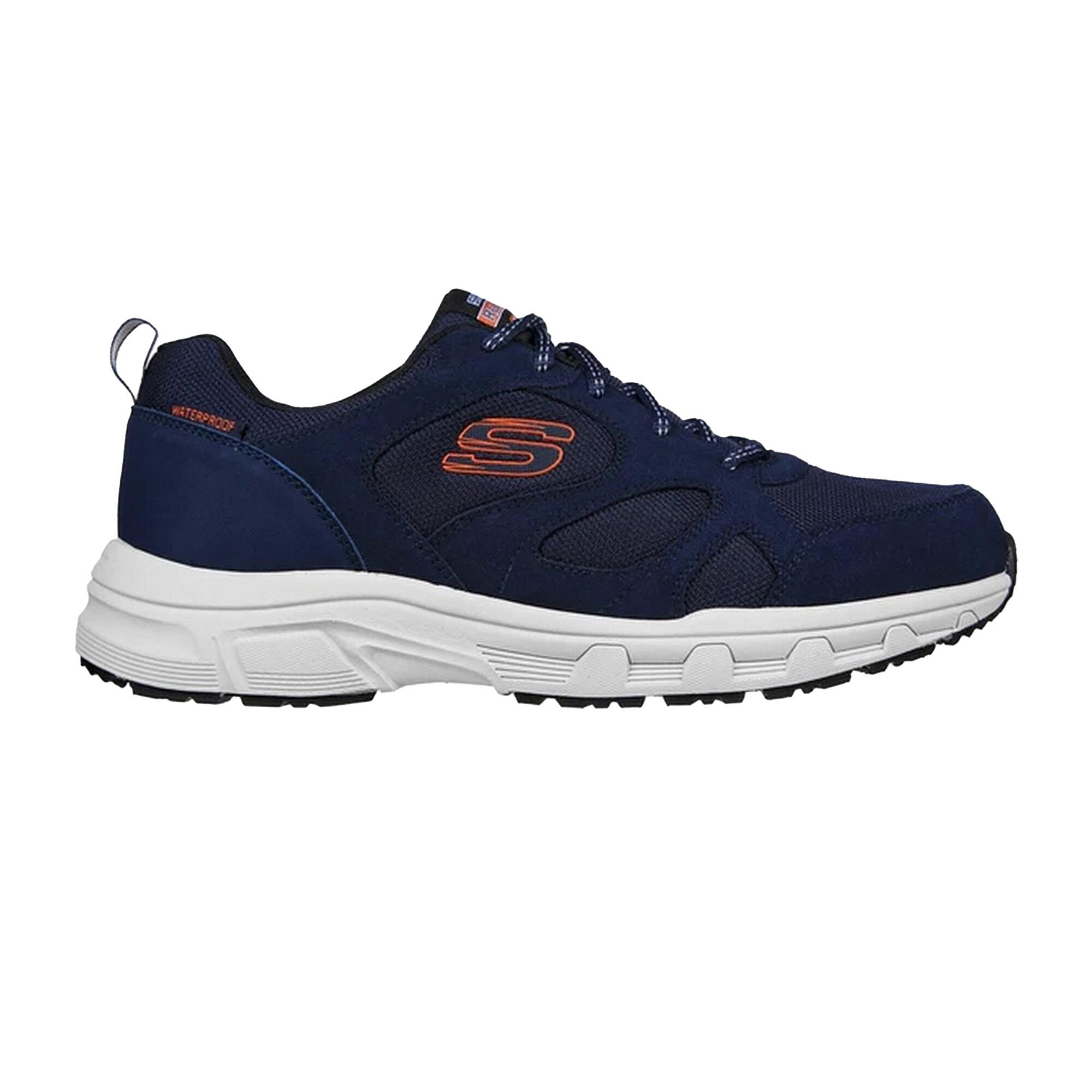 Mens Oak Canyon Sunfair Suede Relaxed Fit Trainers (Navy/Orange) 3/5