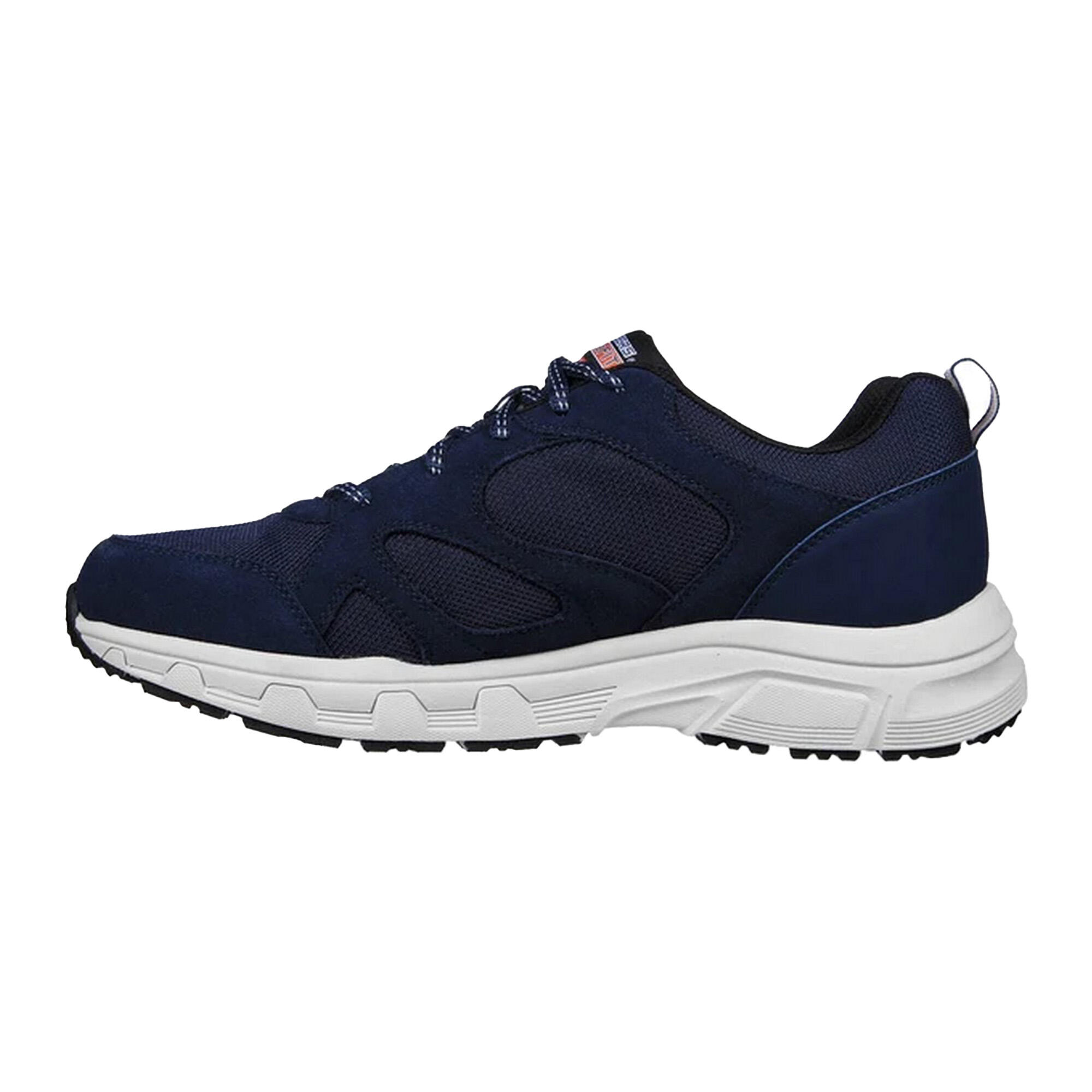 Mens Oak Canyon Sunfair Suede Relaxed Fit Trainers (Navy/Orange) 2/5