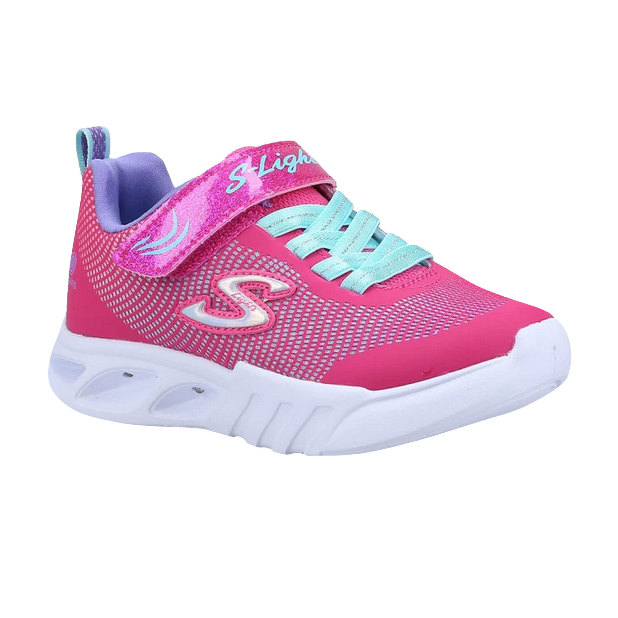 Girls Flicker Flash Trainers (Pink/Blue/Purple) 1/5