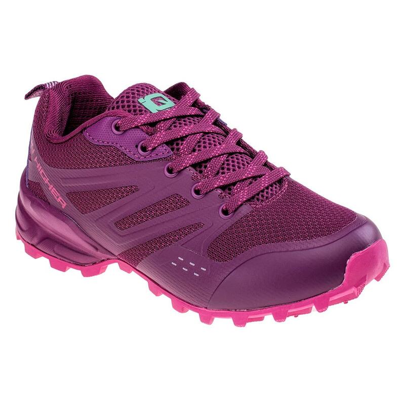 Dames Tawer Logo Trainers (Donkerpaars/feestfuchsia/rookgroen)