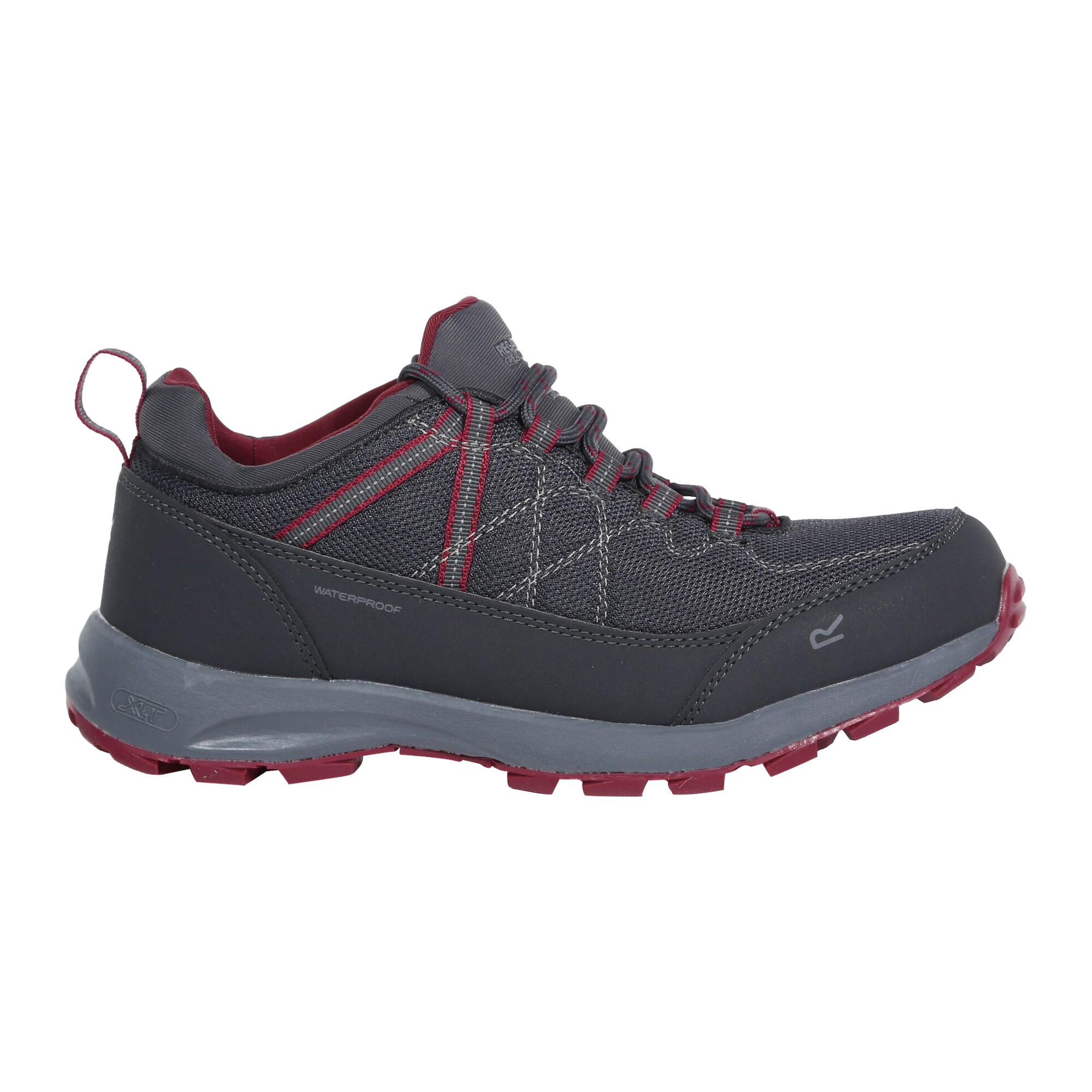 Womens/Ladies Samaris Lite Walking Shoes (Granite/Beetroot Red) 3/5