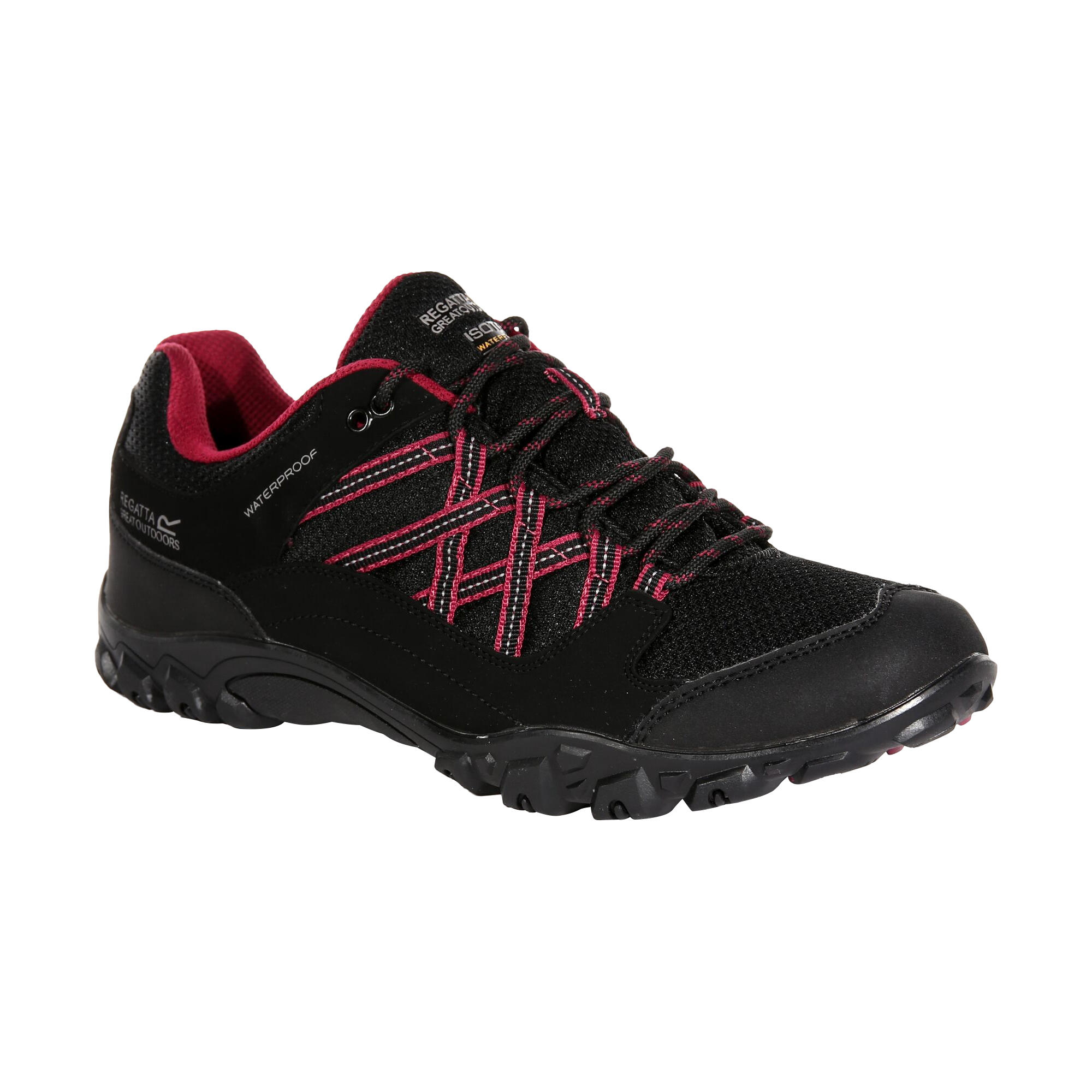 Womens/Ladies Edgepoint III Walking Shoes (Black/Beaujolais) 1/5